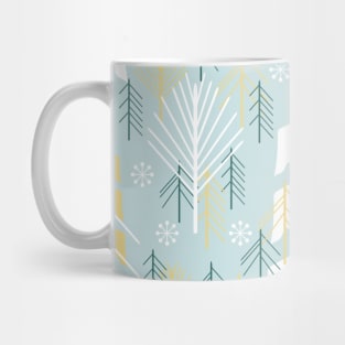 Winter design with trees and snowflakes Mug